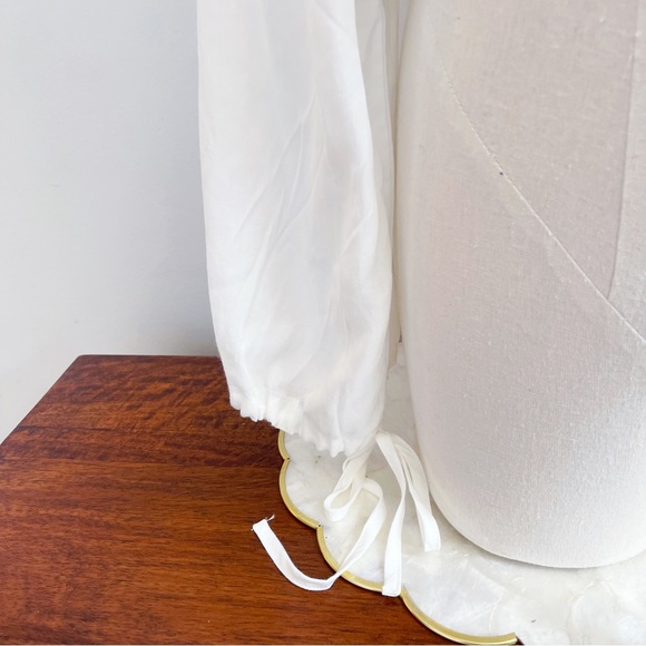 Anthropologie Cropped White Lace Open Front Shrug Romantic Top OS NWT - Picture 5 of 16